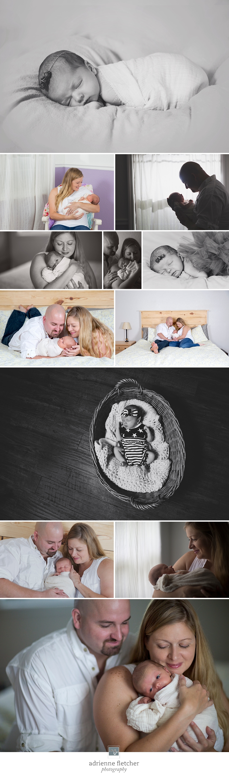 newborn lifestyle portraits with parents in home