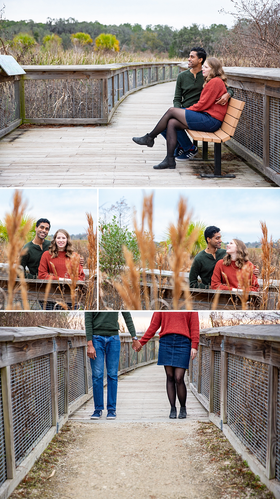 Engagement session at sweetwater wetland preserve