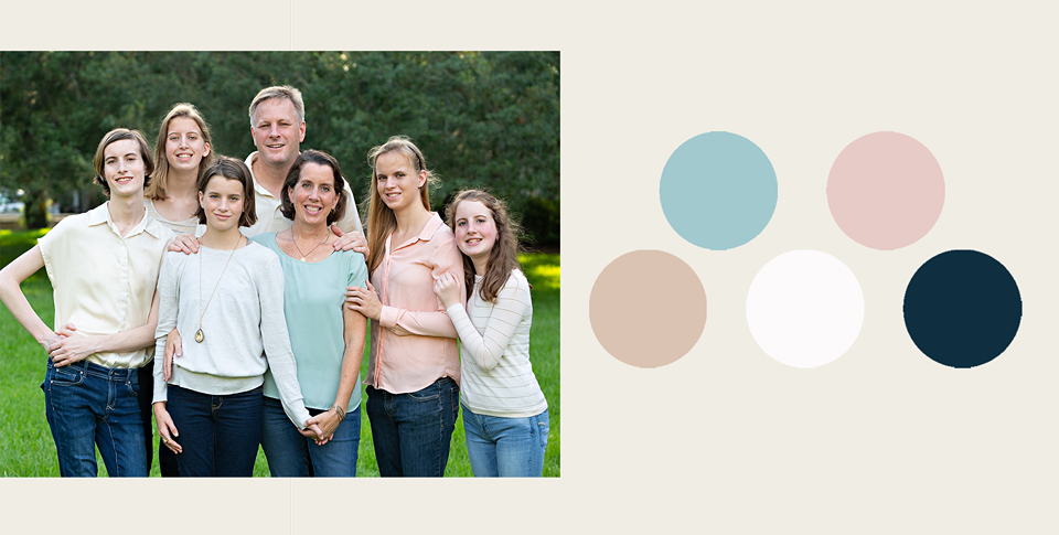beige and pink style family portraits